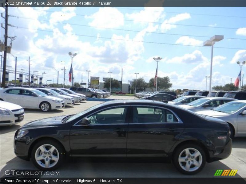 Black Granite Metallic / Titanium 2012 Chevrolet Malibu LS