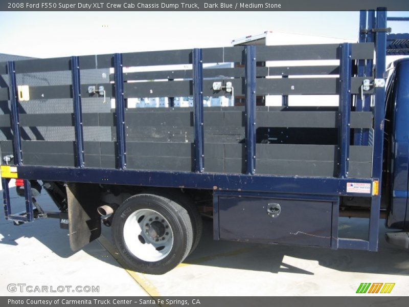 Dark Blue / Medium Stone 2008 Ford F550 Super Duty XLT Crew Cab Chassis Dump Truck