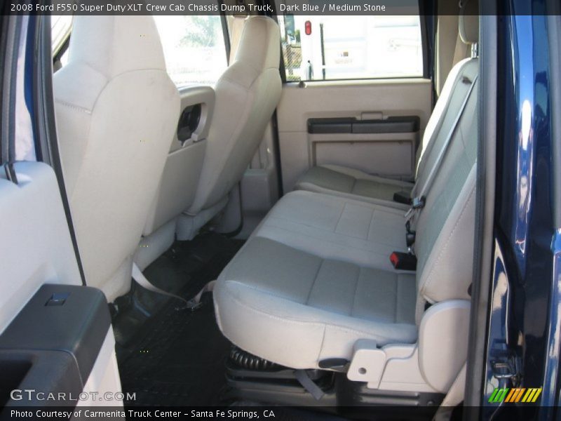 Dark Blue / Medium Stone 2008 Ford F550 Super Duty XLT Crew Cab Chassis Dump Truck