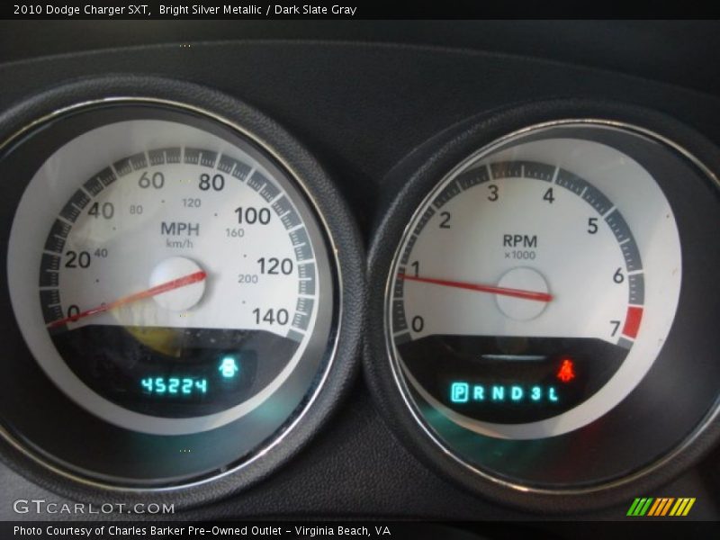 Bright Silver Metallic / Dark Slate Gray 2010 Dodge Charger SXT