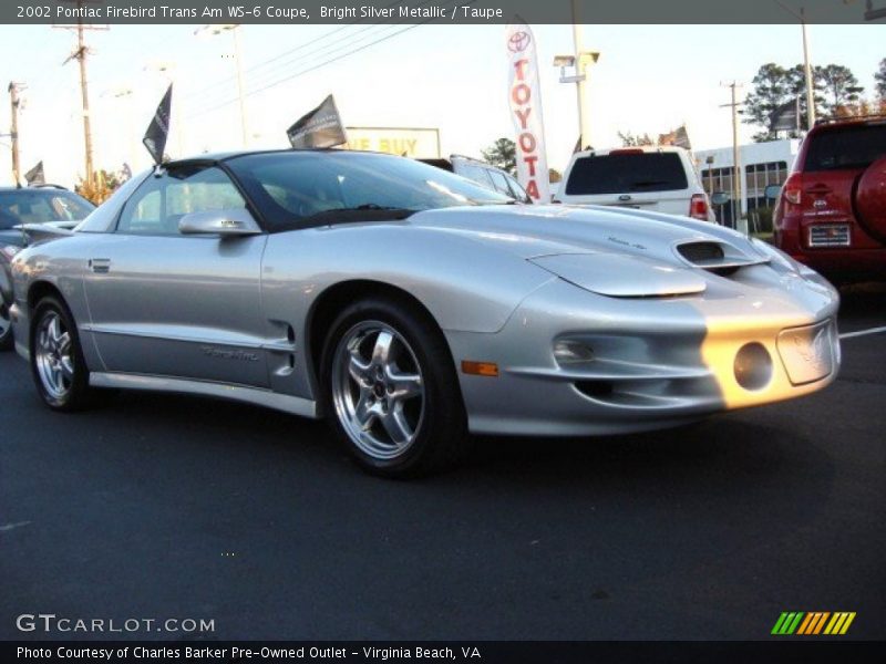 Bright Silver Metallic / Taupe 2002 Pontiac Firebird Trans Am WS-6 Coupe