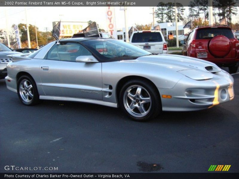 Bright Silver Metallic / Taupe 2002 Pontiac Firebird Trans Am WS-6 Coupe