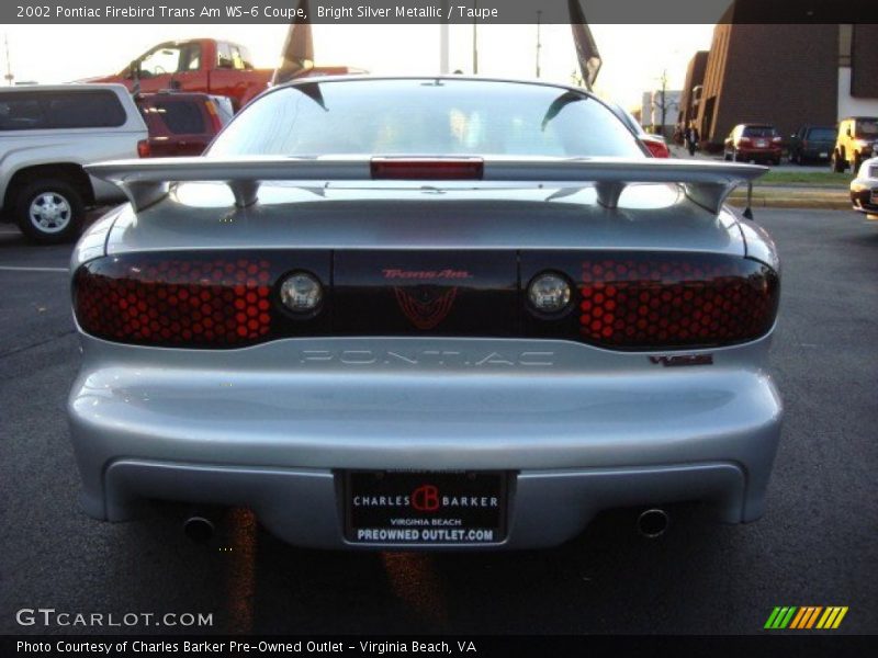 Bright Silver Metallic / Taupe 2002 Pontiac Firebird Trans Am WS-6 Coupe