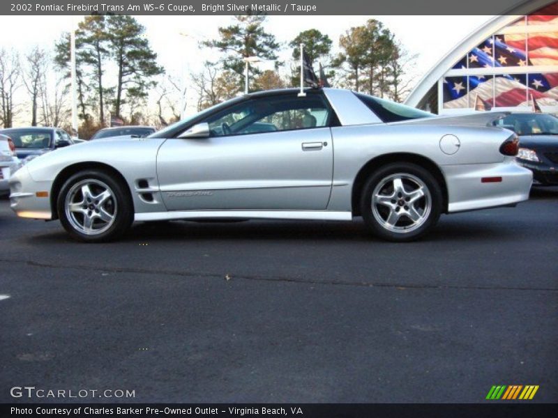 Bright Silver Metallic / Taupe 2002 Pontiac Firebird Trans Am WS-6 Coupe