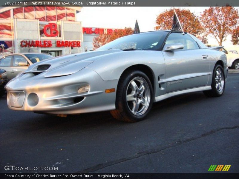 Bright Silver Metallic / Taupe 2002 Pontiac Firebird Trans Am WS-6 Coupe