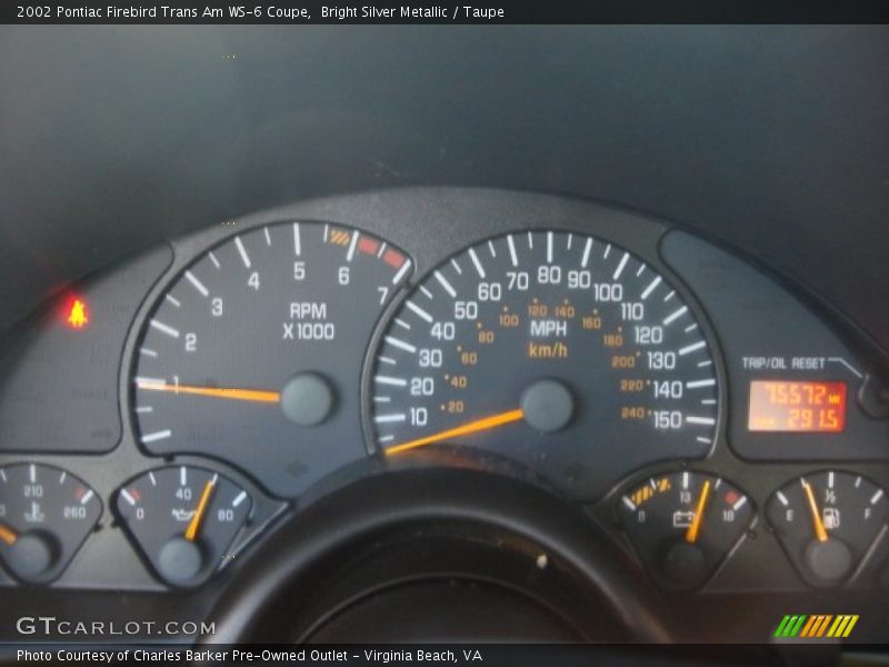 Bright Silver Metallic / Taupe 2002 Pontiac Firebird Trans Am WS-6 Coupe