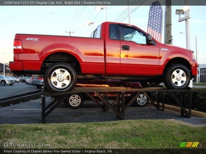 Bright Red / Medium Flint Grey 2008 Ford F150 STX Regular Cab 4x4