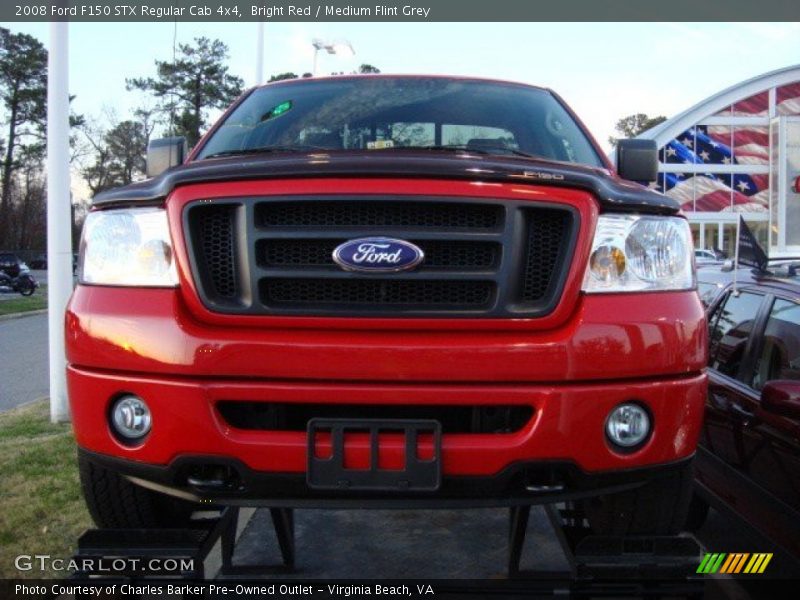 Bright Red / Medium Flint Grey 2008 Ford F150 STX Regular Cab 4x4