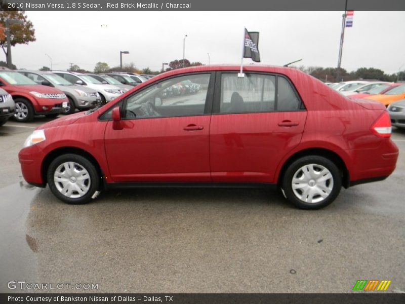 Red Brick Metallic / Charcoal 2010 Nissan Versa 1.8 S Sedan