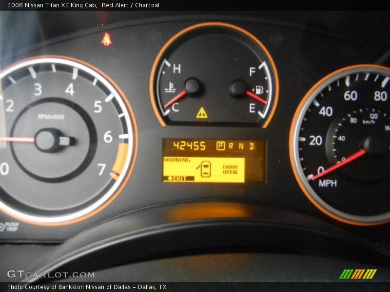 Red Alert / Charcoal 2008 Nissan Titan XE King Cab