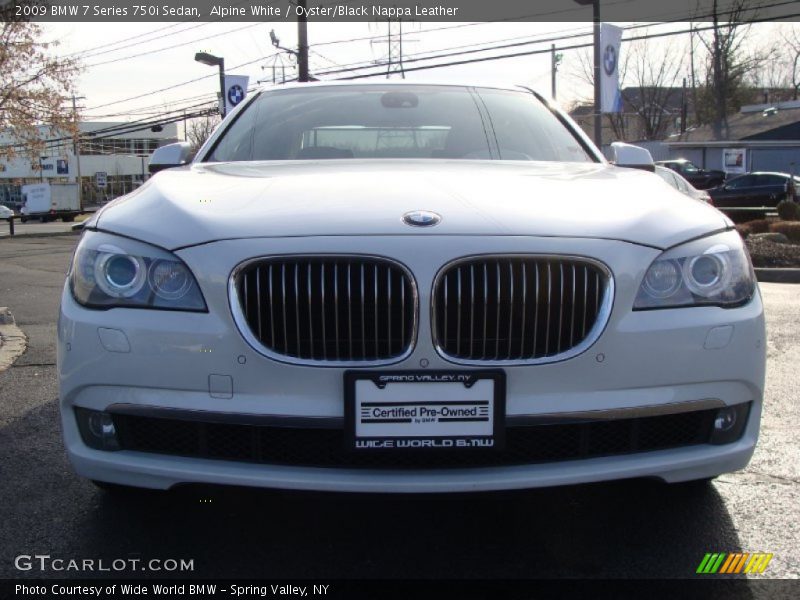 Alpine White / Oyster/Black Nappa Leather 2009 BMW 7 Series 750i Sedan