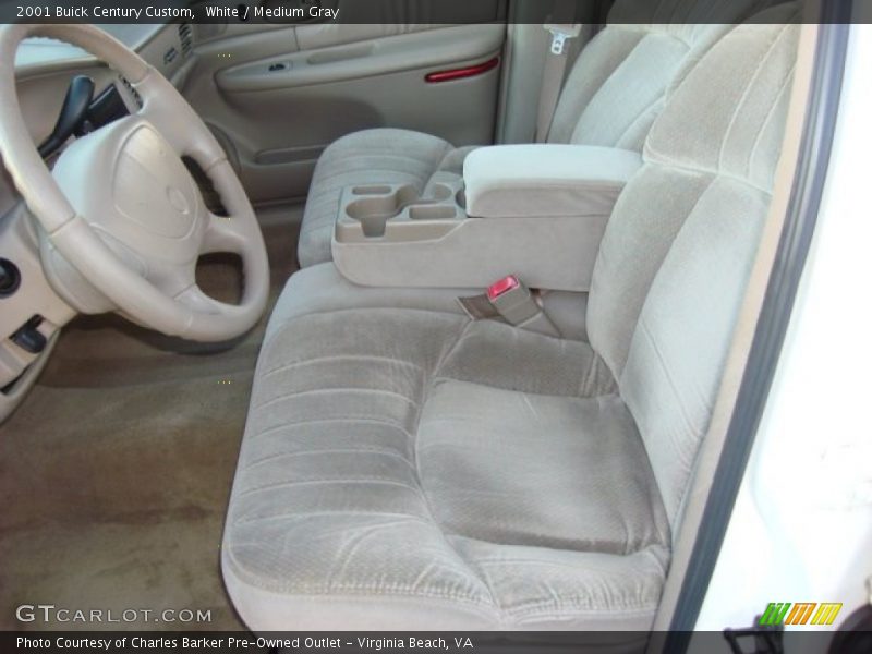White / Medium Gray 2001 Buick Century Custom