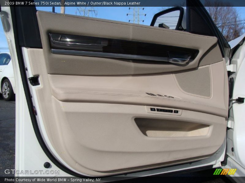 Alpine White / Oyster/Black Nappa Leather 2009 BMW 7 Series 750i Sedan