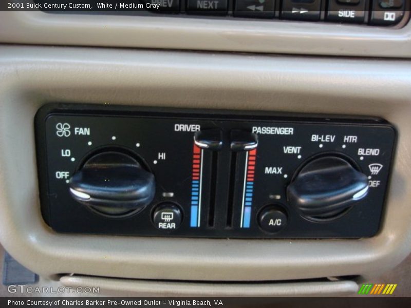 White / Medium Gray 2001 Buick Century Custom