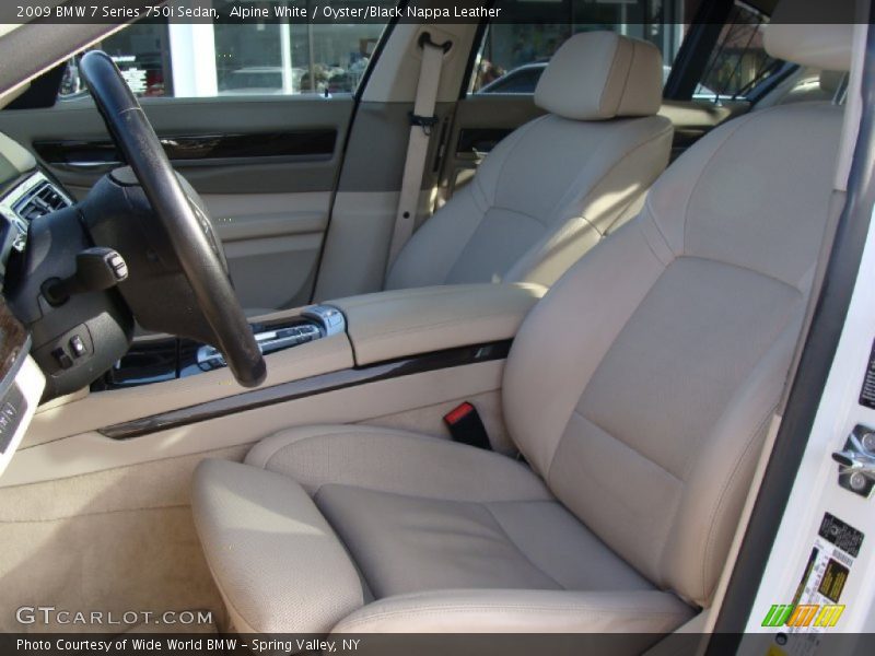 Alpine White / Oyster/Black Nappa Leather 2009 BMW 7 Series 750i Sedan