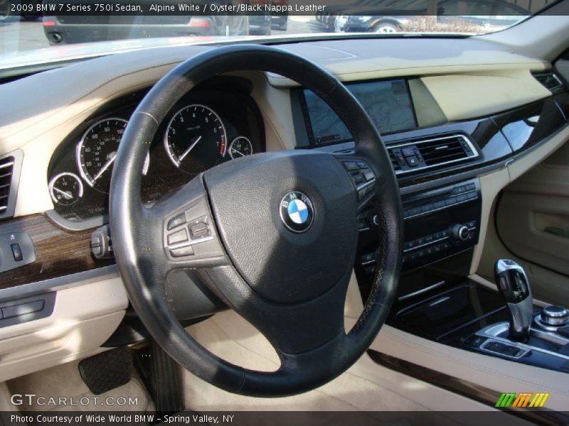 Alpine White / Oyster/Black Nappa Leather 2009 BMW 7 Series 750i Sedan