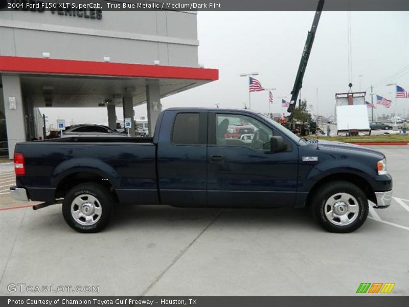 True Blue Metallic / Medium/Dark Flint 2004 Ford F150 XLT SuperCab