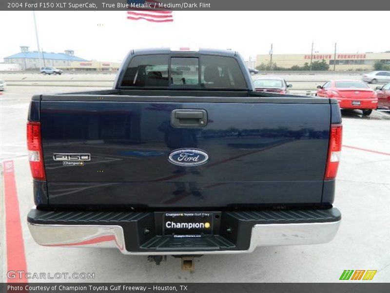 True Blue Metallic / Medium/Dark Flint 2004 Ford F150 XLT SuperCab