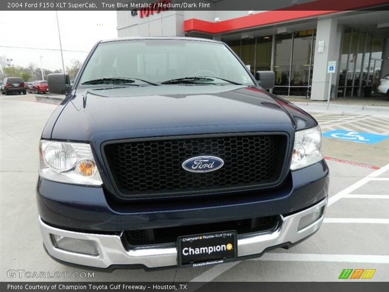 True Blue Metallic / Medium/Dark Flint 2004 Ford F150 XLT SuperCab