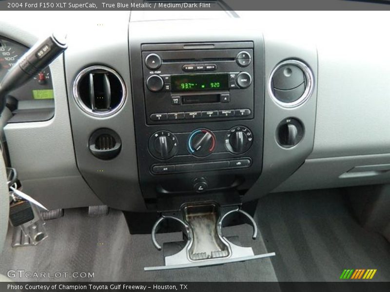 True Blue Metallic / Medium/Dark Flint 2004 Ford F150 XLT SuperCab