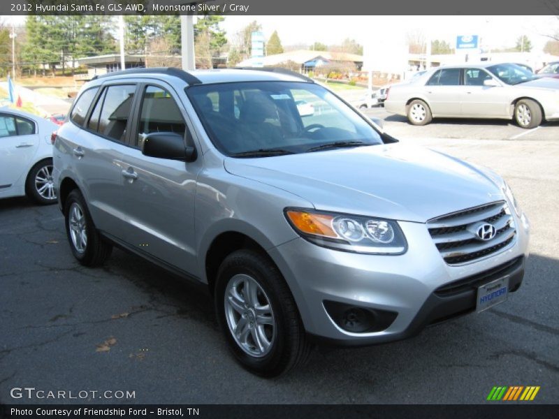 Moonstone Silver / Gray 2012 Hyundai Santa Fe GLS AWD