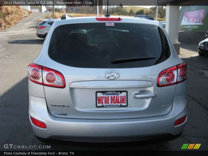 Moonstone Silver / Gray 2012 Hyundai Santa Fe GLS AWD