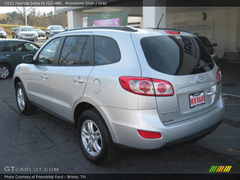 Moonstone Silver / Gray 2012 Hyundai Santa Fe GLS AWD