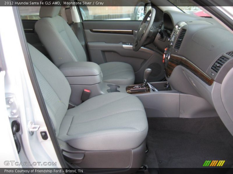 Moonstone Silver / Gray 2012 Hyundai Santa Fe GLS AWD