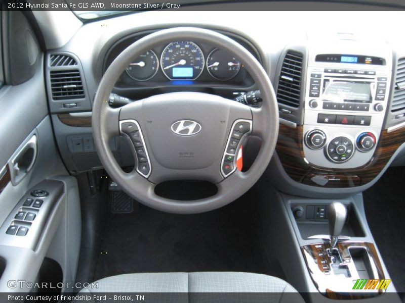 Moonstone Silver / Gray 2012 Hyundai Santa Fe GLS AWD