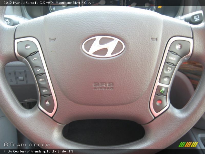 Moonstone Silver / Gray 2012 Hyundai Santa Fe GLS AWD