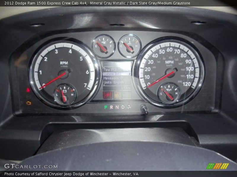 Mineral Gray Metallic / Dark Slate Gray/Medium Graystone 2012 Dodge Ram 1500 Express Crew Cab 4x4