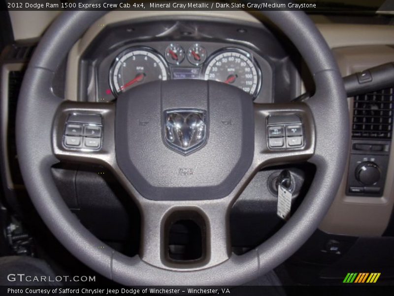 Mineral Gray Metallic / Dark Slate Gray/Medium Graystone 2012 Dodge Ram 1500 Express Crew Cab 4x4