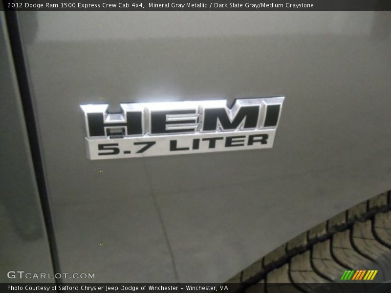 Mineral Gray Metallic / Dark Slate Gray/Medium Graystone 2012 Dodge Ram 1500 Express Crew Cab 4x4