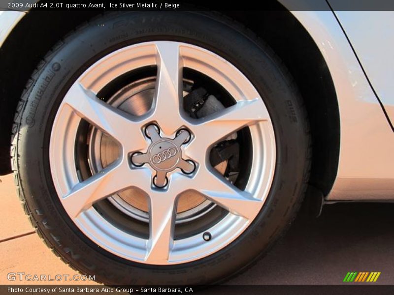 Ice Silver Metallic / Beige 2009 Audi A4 2.0T quattro Avant