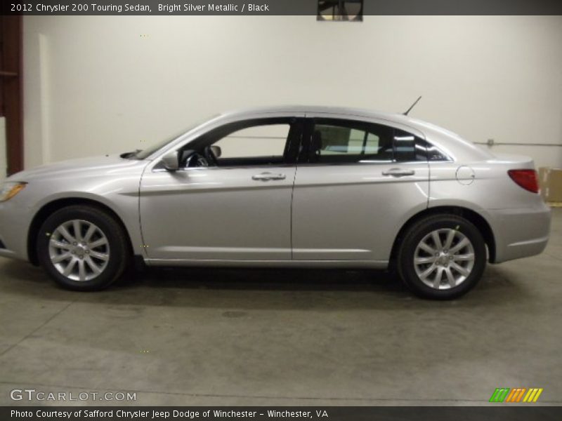 Bright Silver Metallic / Black 2012 Chrysler 200 Touring Sedan