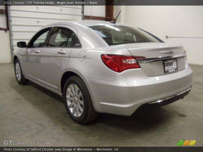 Bright Silver Metallic / Black 2012 Chrysler 200 Touring Sedan