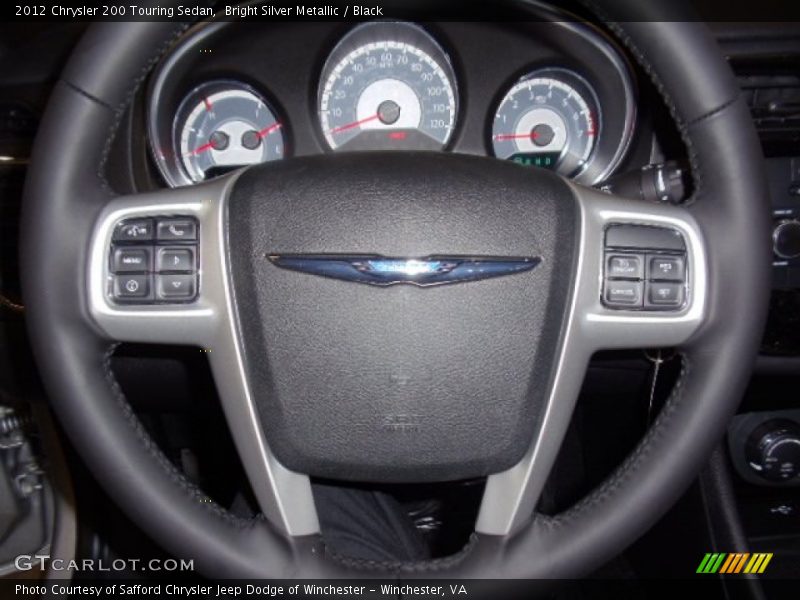 Bright Silver Metallic / Black 2012 Chrysler 200 Touring Sedan