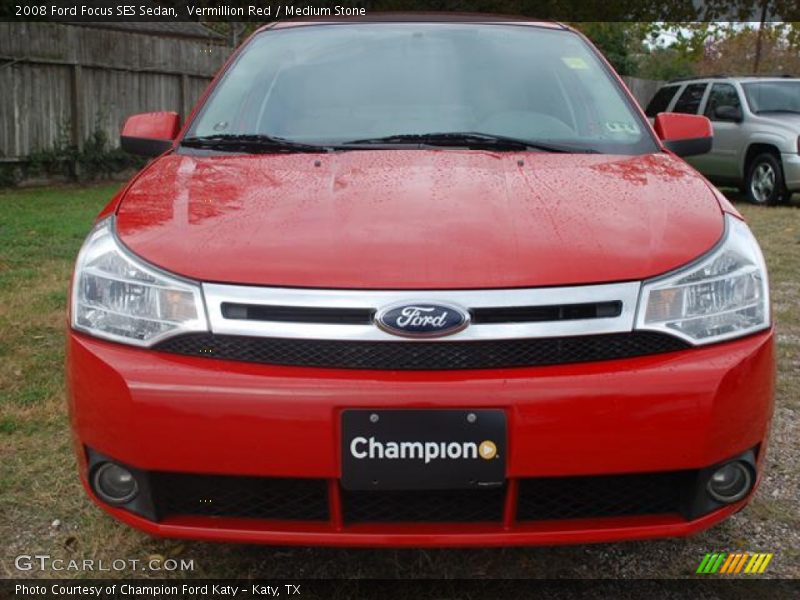 Vermillion Red / Medium Stone 2008 Ford Focus SES Sedan