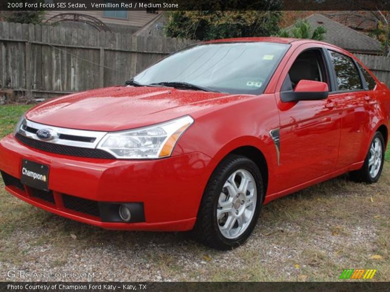 Vermillion Red / Medium Stone 2008 Ford Focus SES Sedan