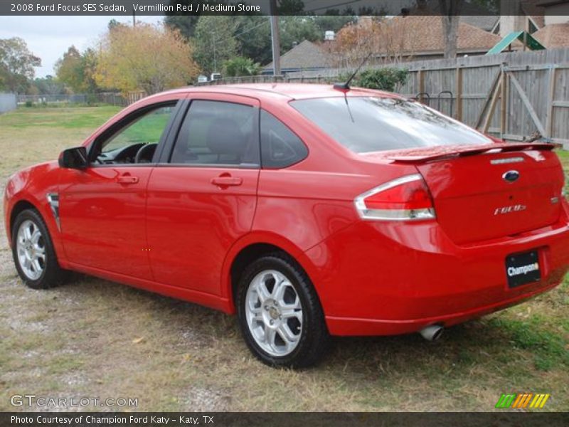 Vermillion Red / Medium Stone 2008 Ford Focus SES Sedan
