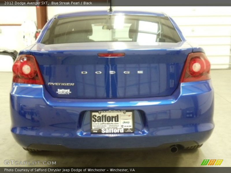 Blue Streak Pearl / Black 2012 Dodge Avenger SXT