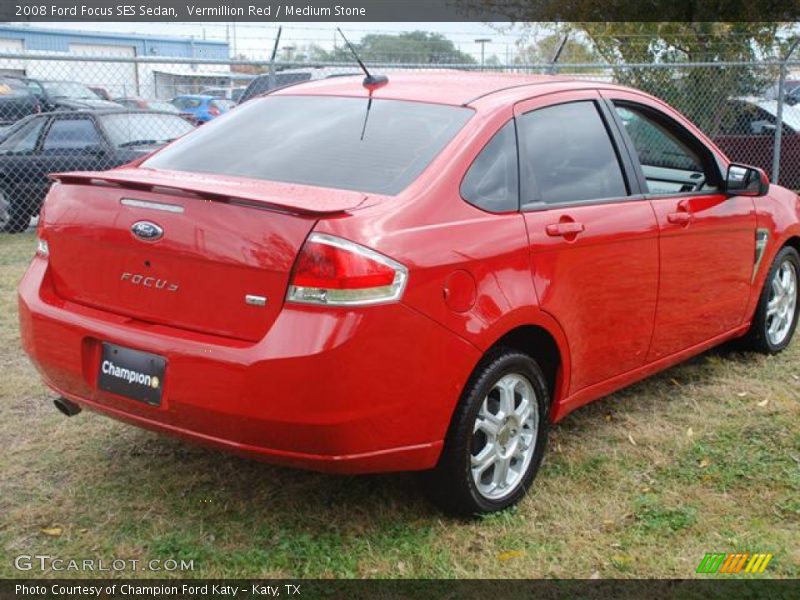 Vermillion Red / Medium Stone 2008 Ford Focus SES Sedan