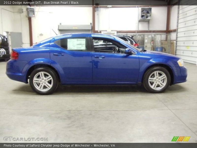 Blue Streak Pearl / Black 2012 Dodge Avenger SXT