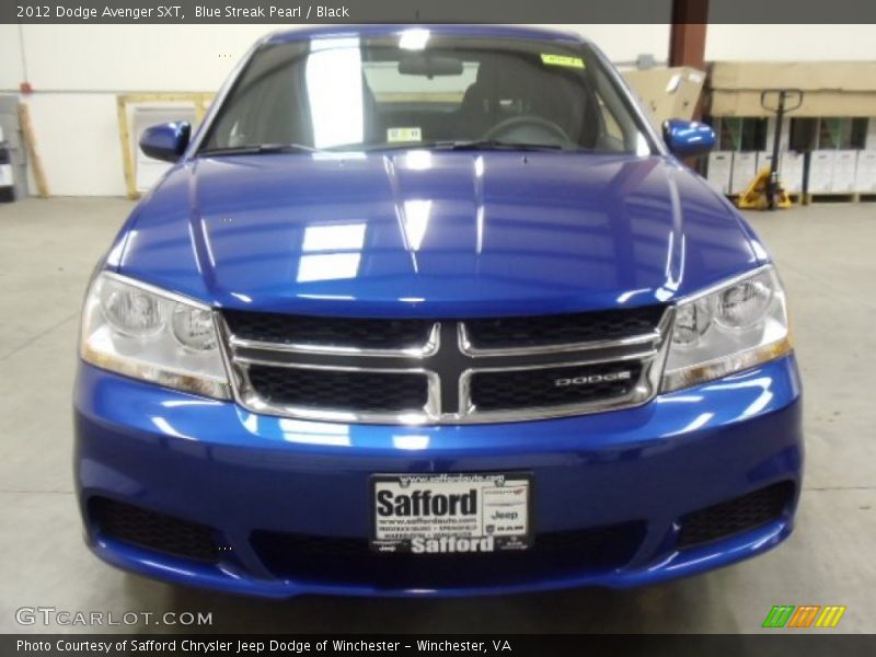 Blue Streak Pearl / Black 2012 Dodge Avenger SXT