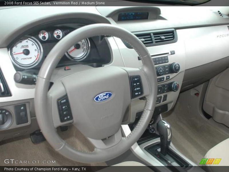 Vermillion Red / Medium Stone 2008 Ford Focus SES Sedan