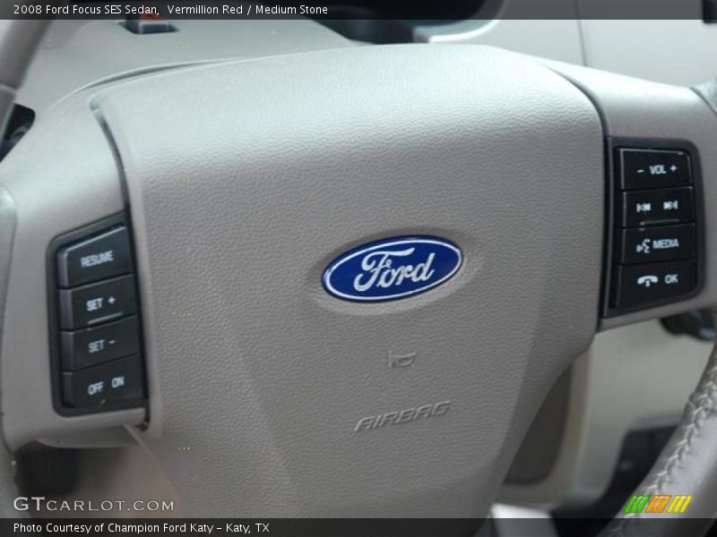 Vermillion Red / Medium Stone 2008 Ford Focus SES Sedan