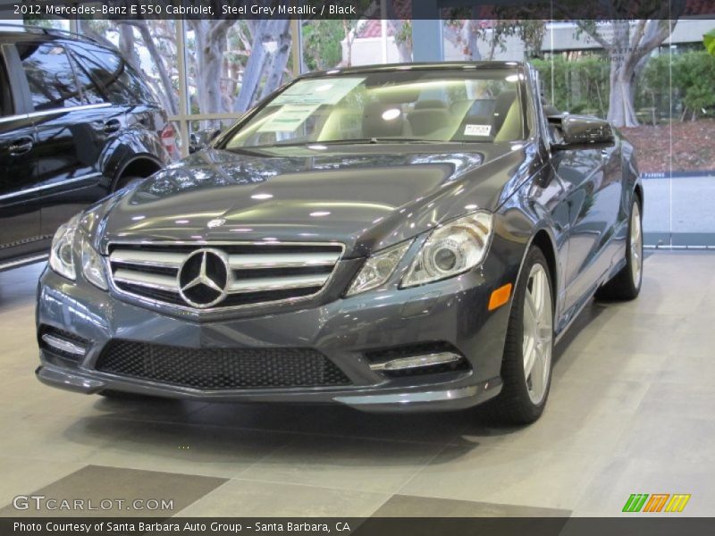 Steel Grey Metallic / Black 2012 Mercedes-Benz E 550 Cabriolet