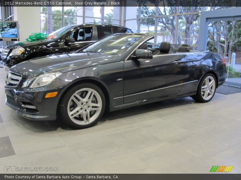 Steel Grey Metallic / Black 2012 Mercedes-Benz E 550 Cabriolet