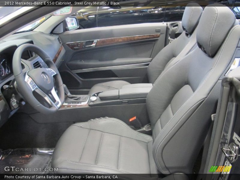 Steel Grey Metallic / Black 2012 Mercedes-Benz E 550 Cabriolet