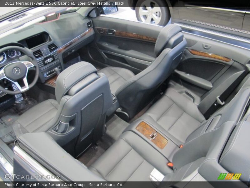 Steel Grey Metallic / Black 2012 Mercedes-Benz E 550 Cabriolet